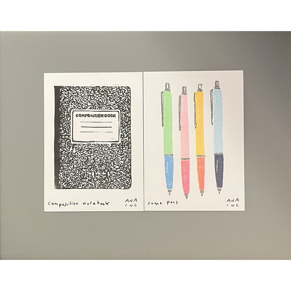 Ana Inciardi Mini Print Set - Composition Book and Some Pens